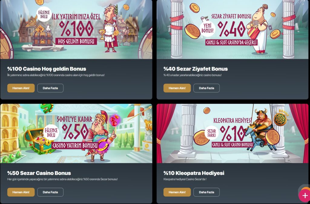 casinosezar bonusları